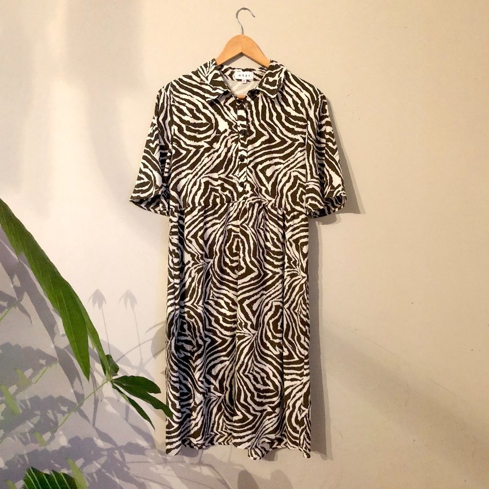 WRAY Dorian Dress - Chocolate Zebra swirl